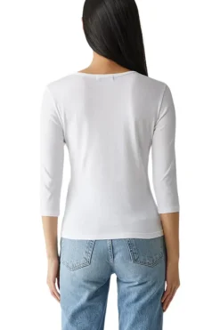 MICHAEL STARS Dakota 3/4 Sleeve Tee in White^ Tops