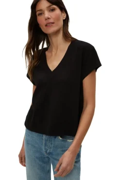 MICHAEL STARS Harlan Cropped V-Neck Tee^ Tops