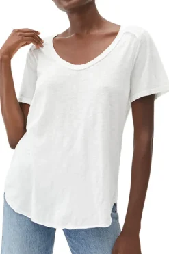 MICHAEL STARS Lily Supima Cotton Scoop Neck Tee^ Tops