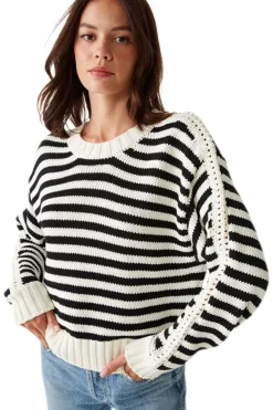 MICHAEL STARS Merle Striped Sweater in^ Sweaters