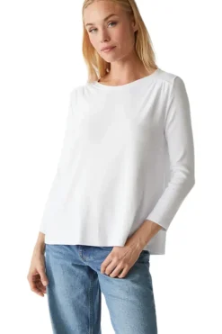 MICHAEL STARS Shelby Ruched Shoulder T-shirt in^ Tops