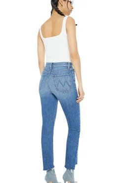 Mother Denim HIgh Waisted Rider Ankle Step Fray in^ Denim