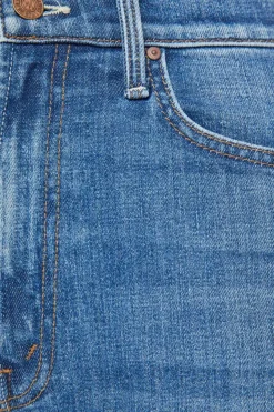 Mother Denim HIgh Waisted Rider Ankle Step Fray in^ Denim