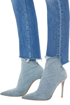 Mother Denim HIgh Waisted Rider Ankle Step Fray in^ Denim