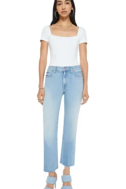 Mother Denim Kick It Ankle Fray in ?^ Denim