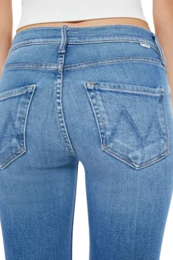 Mother Denim Mid Rise Dazzler Crop in Ready, Set, Go^ Denim