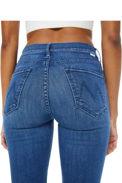 Mother Denim Mid Rise Dazzler Ankle Fray in^ Denim