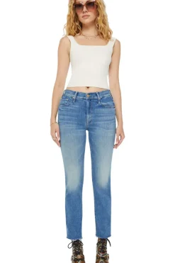 Mother Denim Mid Rise Rider Flood in^ Denim