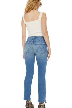 Mother Denim Mid Rise Rider Flood in^ Denim