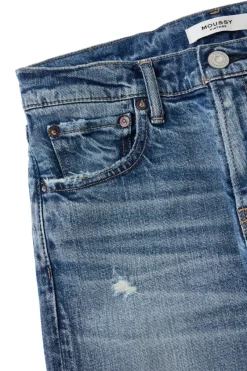 Moussy Denim Linden Slim Straight Jeans in^ Denim