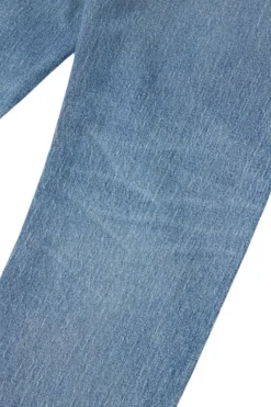 Moussy Denim Mabel Wide Straight Cropped Jeans in^ Denim