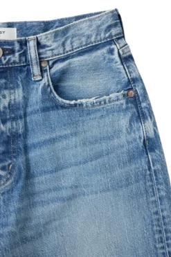 Moussy Denim Mabel Wide Straight Cropped Jeans in^ Denim