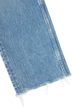 Moussy Denim Mabel Wide Straight Cropped Jeans in^ Denim