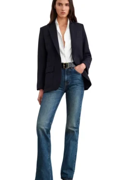 NILI LOTAN Brittan Jacket in Midnight Pinstripes^ Blazers & Outerwear