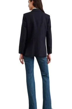 NILI LOTAN Brittan Jacket in Midnight Pinstripes^ Blazers & Outerwear