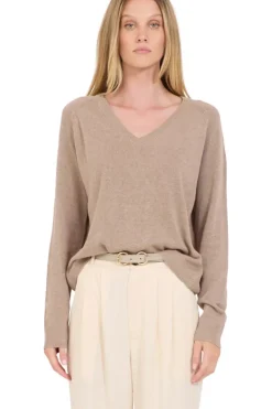 One Grey Day Sloan Linen V-neck Sweater in^ Sweaters