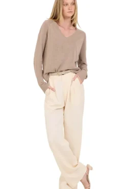 One Grey Day Sloan Linen V-neck Sweater in^ Sweaters
