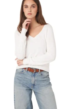 REPEAT Cashmere Basic Cotton Fine Knit V-neck Pullover^ Sweaters
