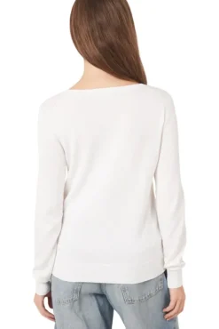 REPEAT Cashmere Basic Cotton Fine Knit V-neck Pullover^ Sweaters