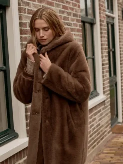 REPEAT Cashmere Faux Fur Coat in^ Blazers & Outerwear