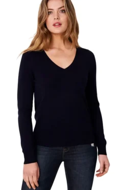 REPEAT Cashmere Fine Knit Vneck Cotton Pullover^ Sweaters