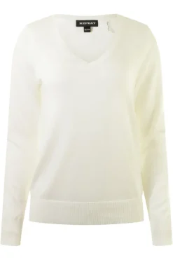 REPEAT Cashmere Fine Knit Vneck Cotton Pullover^ Sweaters