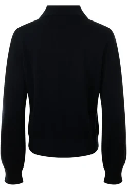 REPEAT Cashmere Fine Knit Polo Neck Cardigan in^ Sweaters