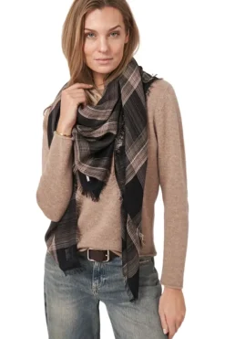 REPEAT Cashmere Silk Plaid Scarf in^ Scarves
