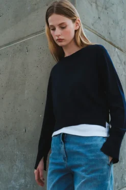 Saint Art Elodie Layered Crewneck Sweater in^ Sweaters