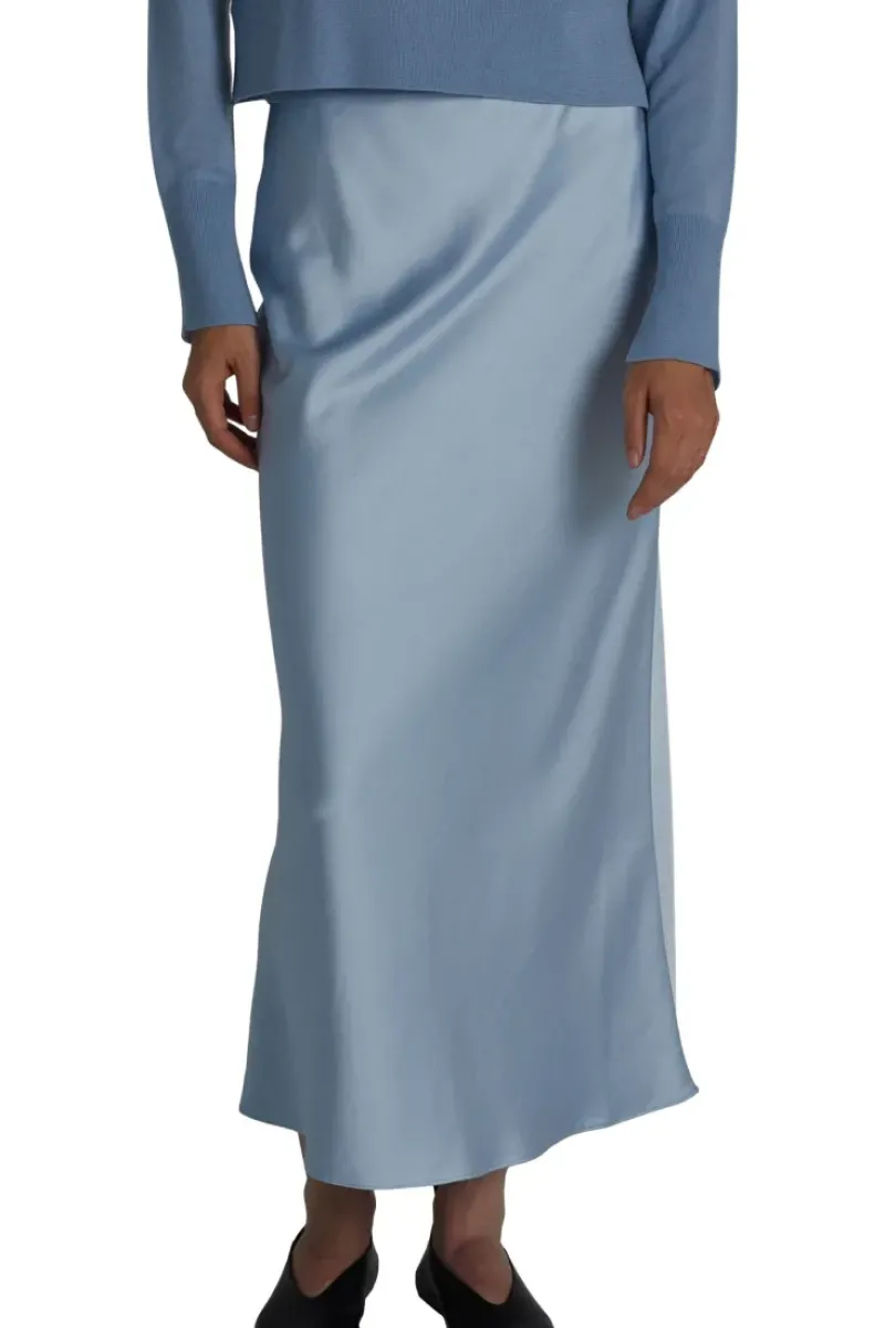 Saint Art Talia Charmeuse Maxi Skirt in^ Pants, Shorts, & Skirts
