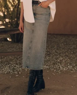 The Great Column Skirt in Monterey Wash^ Pants, Shorts, & Skirts
