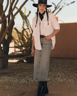 The Great Column Skirt in Monterey Wash^ Pants, Shorts, & Skirts
