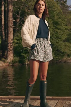 The Great Reversible Ultra Light Down Puffer in Falling Daisy - Cream^ Blazers & Outerwear