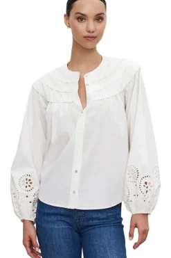 VELVET Carden Eyelet Blouse in^ Tops