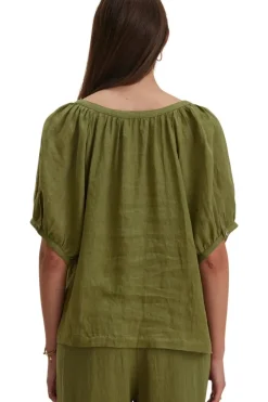 VELVET Jaimi Woven Linen Top in^ Tops