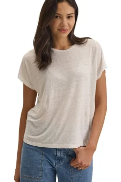 VELVET Jasmine Linen Knit Short Sleeve Crewneck Tee^ Tops