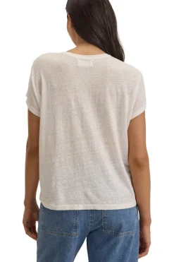VELVET Jasmine Linen Knit Short Sleeve Crewneck Tee^ Tops