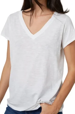 VELVET Jilian Original Slub V-neck Tee^ Tops