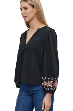 VELVET Paola Embroidered Top in^ Tops