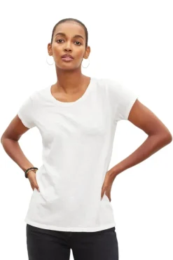VELVET Tilly Cotton Slub Short Sleeve Crewneck T-shirt^ Tops
