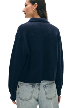 WHITE & WARREN Cashmere Cropped Shacket in^ Blazers & Outerwear