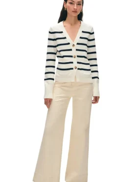 WHITE & WARREN Organic Cotton Waisted Cardigan in^ Sweaters
