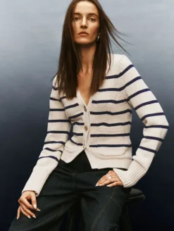 WHITE & WARREN Organic Cotton Waisted Cardigan in^ Sweaters