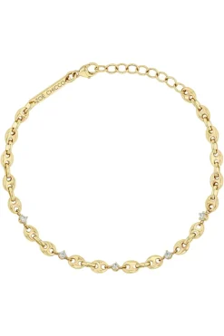 ZOE CHICCO 5 Prong Diamond Small Puffed Mariner Chain Bracelet in 14k^ Bracelets