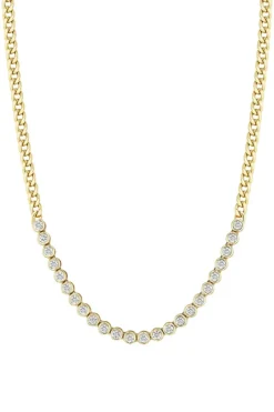 ZOE CHICCO Bezel Set Tennis Necklace in^ Necklaces