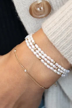 ZOE CHICCO Extra Small Curb Chain Bracelet with 5 Floating Diamonds in 14k^ Bracelets