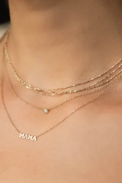 ZOE CHICCO Itty Bitty Mama Necklace in 14k^ Necklaces