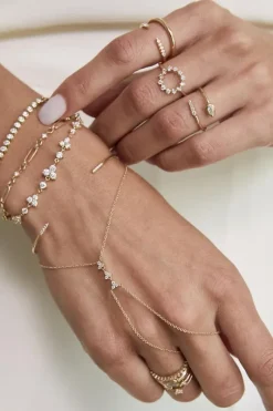 ZOE CHICCO Linked Prong Diamond & Medium Paperclip Rolo Chain Bracelet in 14k^ Bracelets