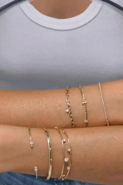 ZOE CHICCO Medium Square Oval Link Dangling Diamond Bezel Bracelet in 14k^ Bracelets
